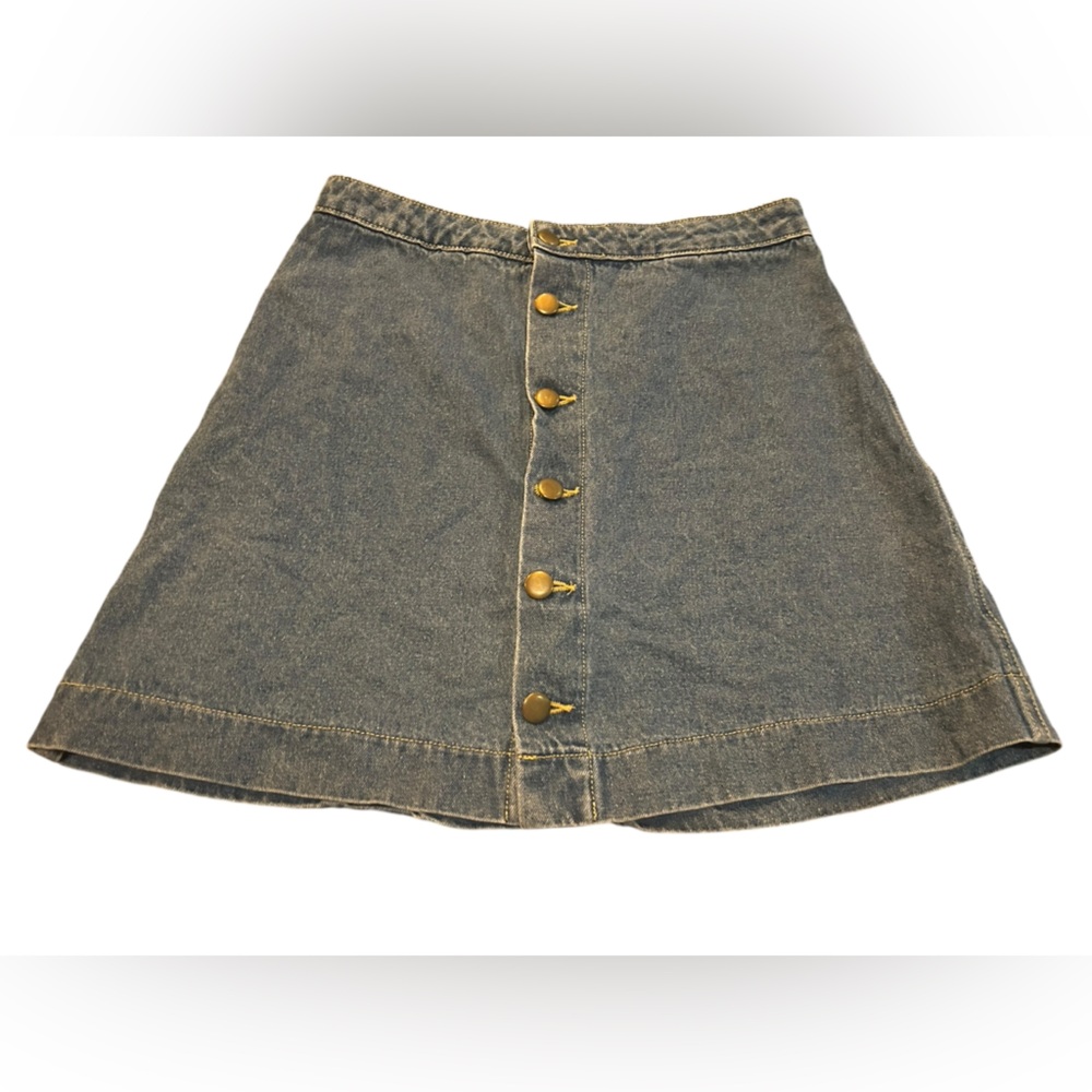 Y2K American Apparel Jean Skirt Denim A Line Mini - Picture 1 of 4